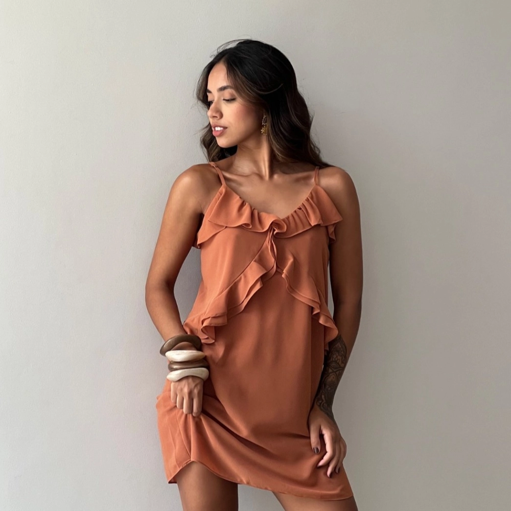 Vestido Manu - Terracota