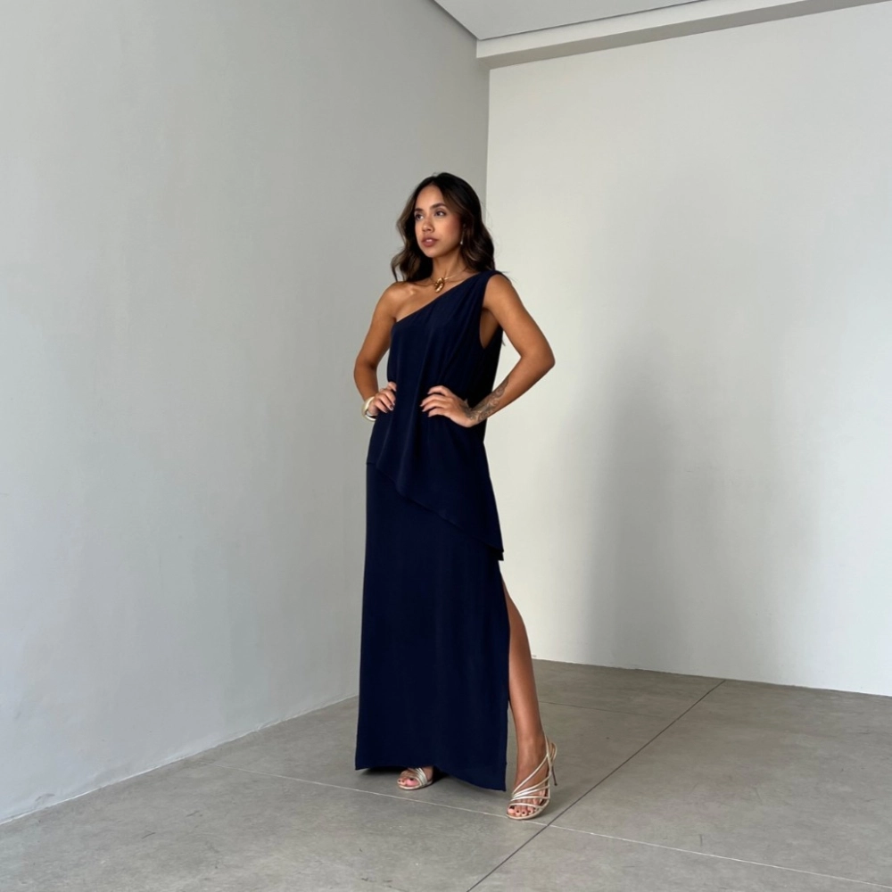 Vestido Mayra - Azul Marinho